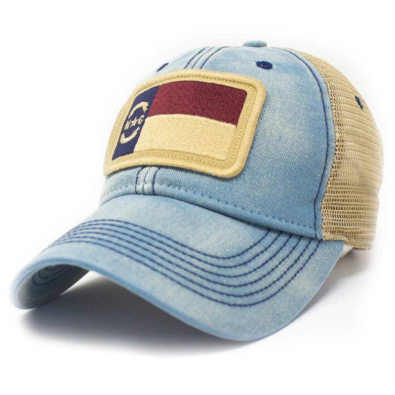 North Carolina Flag Patch Trucker Hat