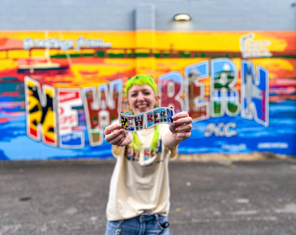 New Bern Postcard Mural Sticker
